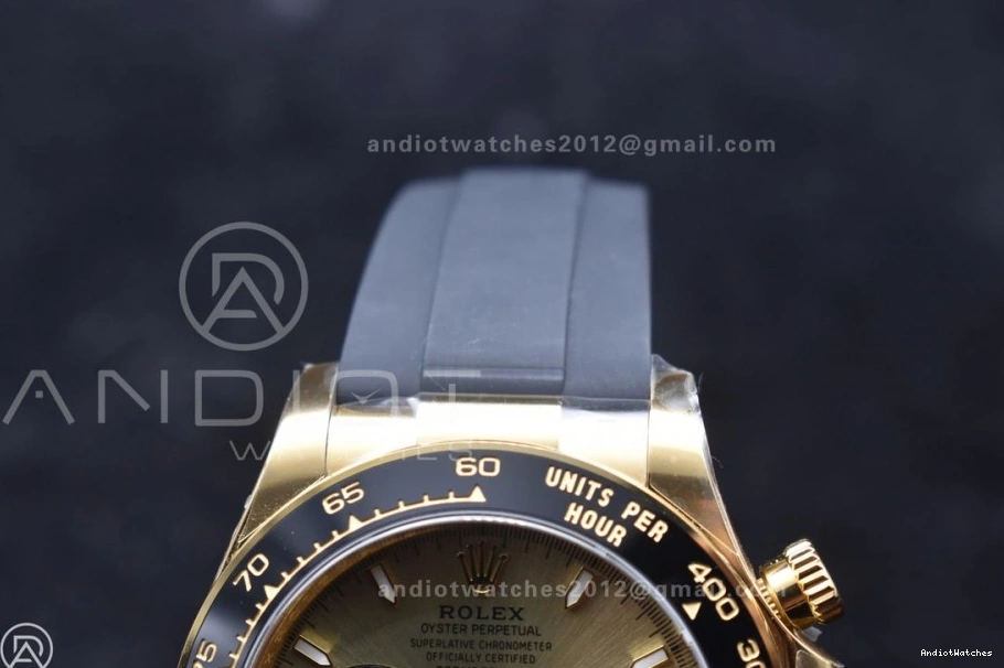 SH WaterResistant YG on Best Strap 126518 Oysterflex 1:1 Daytona 2023 Edition Clean Dial 498 0405